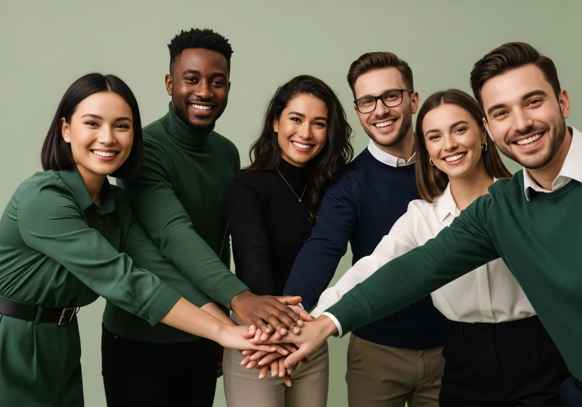 Groupe enthousiaste en espace partagé et collaboratif